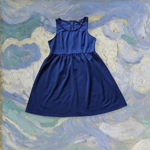 FOREVER 21+ Dress Fit & Flare Sleeveless Stencil Blue Plus Size 1X